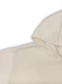 INAWLY Set de 2 piezas con Top con capucha y pantalones lisos, conjunto de uso casual y minimalista de moda para uso diario de mujer