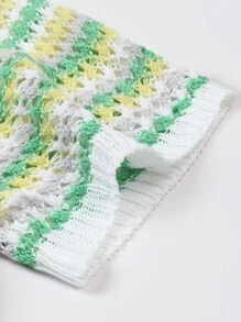 Manfinity Homme Men's Solid Color Snap Front Short Sleeve Casual Knit Top - Multicolor - View 7