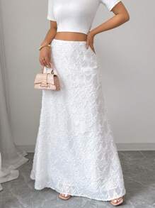 Rafferiza Váy Chiffon Cut-Out thanh lịch giản dị dành cho nữ - trắng - Xem 6