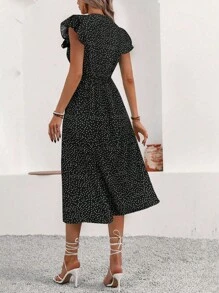 Breezaya Women Front Button Down Allover Print Casual Dress