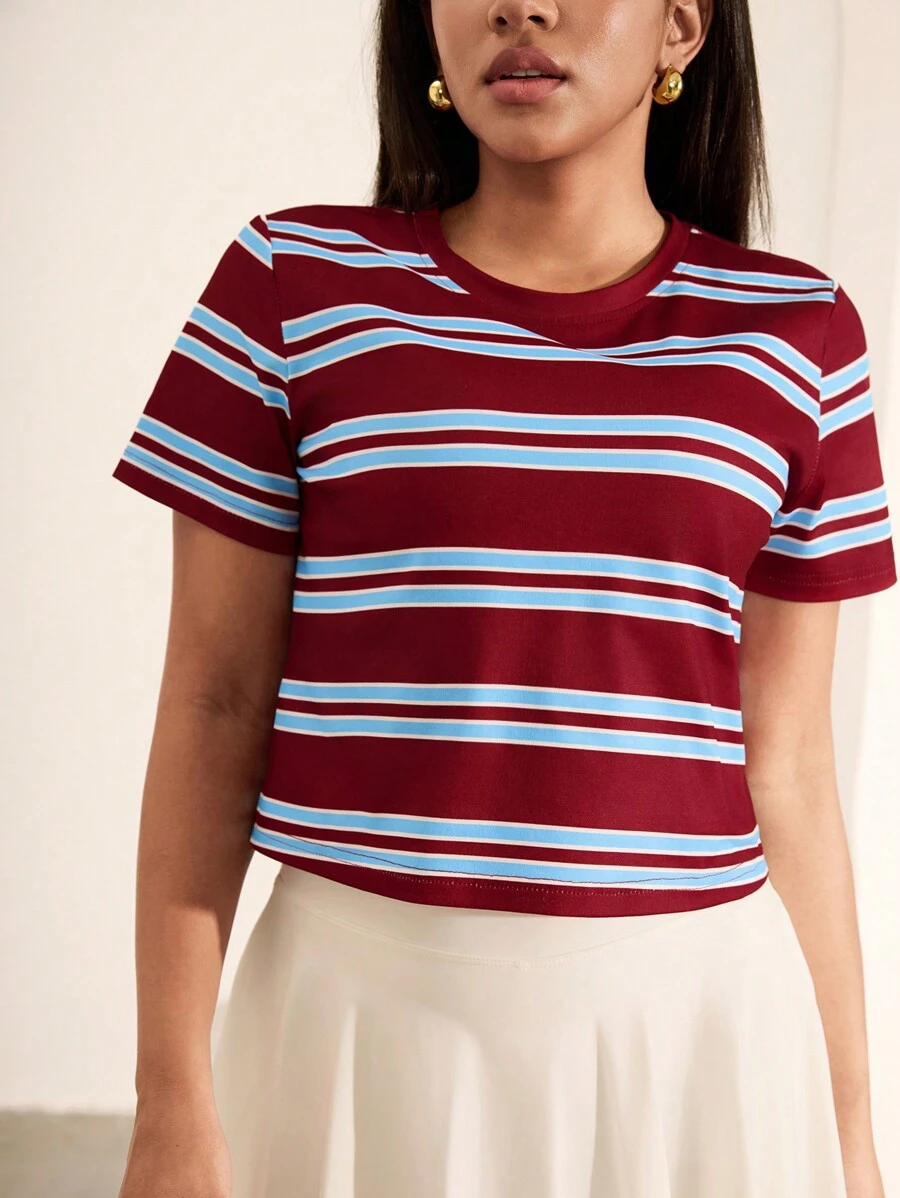 SHEIN Unity Women's New Leopard Print Patchwork Sleeveless Crop Tank Top, Early Spring - Multicolor - View 1