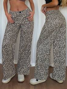 Chiquease Vintage Style Casual Commuter Straight Leg Pocket Design Women's Trouser Pants