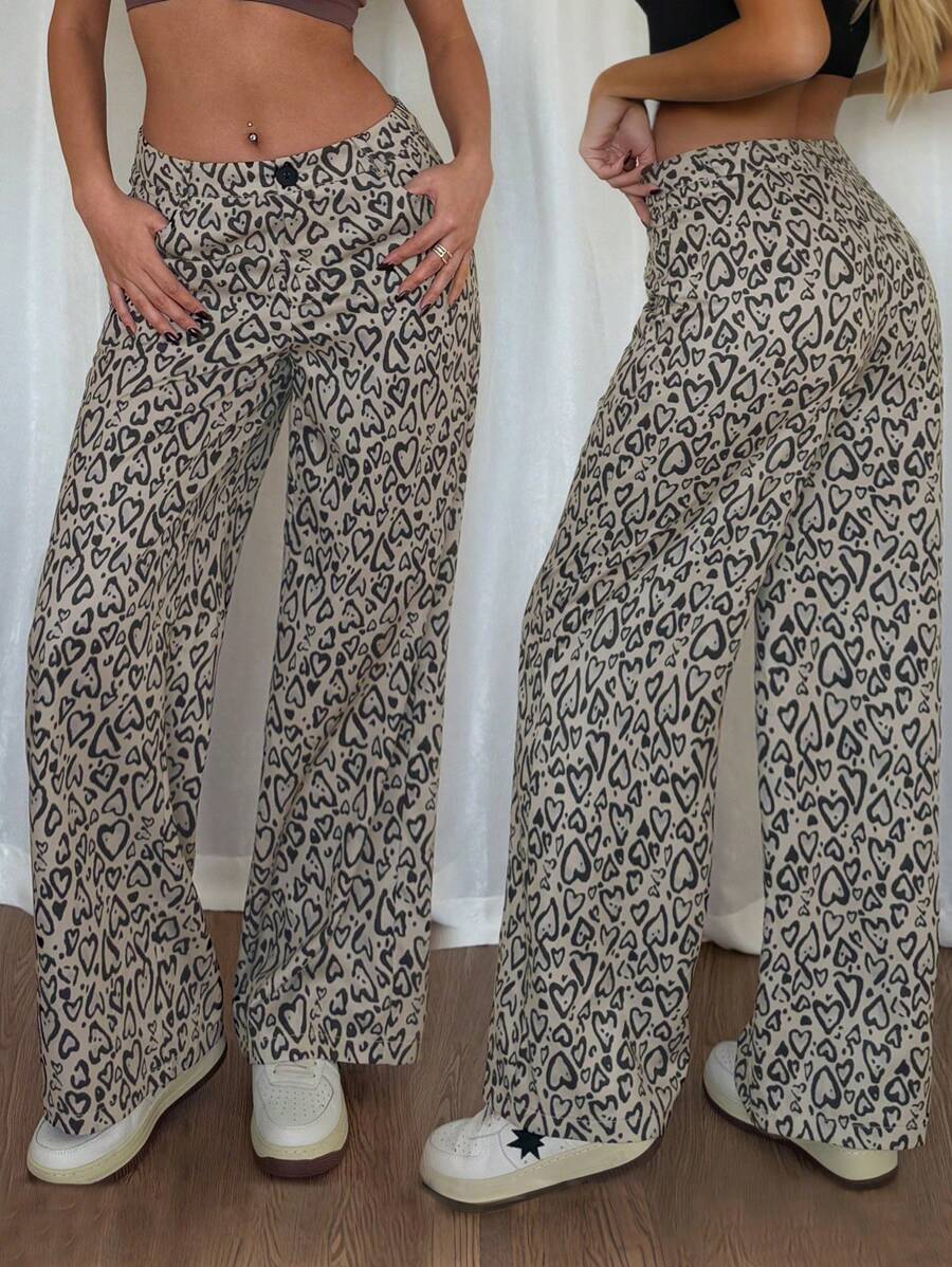 Chiquease Vintage Style Casual Commuter Straight Leg Pocket Design Women's Trouser Pants