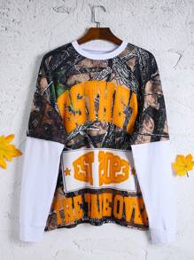 SHEIN Manfinity Dauomo Áo thun nam cổ tròn tay dài đơn giản thời trang, mùa hè - Nhiều màu - Xem 3