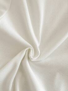 LMoss Kids LMoss 3pcs/Set Young Girl Knitted Solid Color & Ditsy Floral Pattern Fitted Casual T-Shirt - Multicolor - View 4