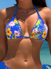 Swim Vcay Women's Fashionable Printed Bikini Top And Bottom Swimwear Set For Summer Beach Vacation - Multicolor - View 5