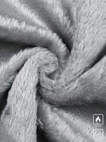 Manfinity Homme Chaqueta casual de invierno con cremallera frontal, con capucha y bolsillos para hombres de talla grande