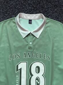 Manfinity VCAY Men's Loose Fit Digital Print Short Sleeve Polo Shirt - Multicolor - View 3