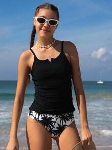 SHEIN Wildeya Top tipo camisola minimalista y casual de uso diario, estilo bikini para adolescentes