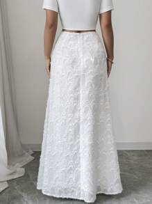 Rafferiza Váy Chiffon Cut-Out thanh lịch giản dị dành cho nữ - trắng - Xem 3