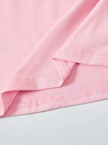 SHEIN 3pcs/Pack Tween Girls Casual Multicolor Knit Camisole Top, School, Campus, College - Pink - View 3