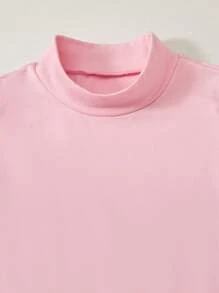 SHEIN Holiday,Summer,TravelTween Girl Casual Versatile Elegant Sleeveless Ruffle Hem Pink Mini Dress - Pink - View 3