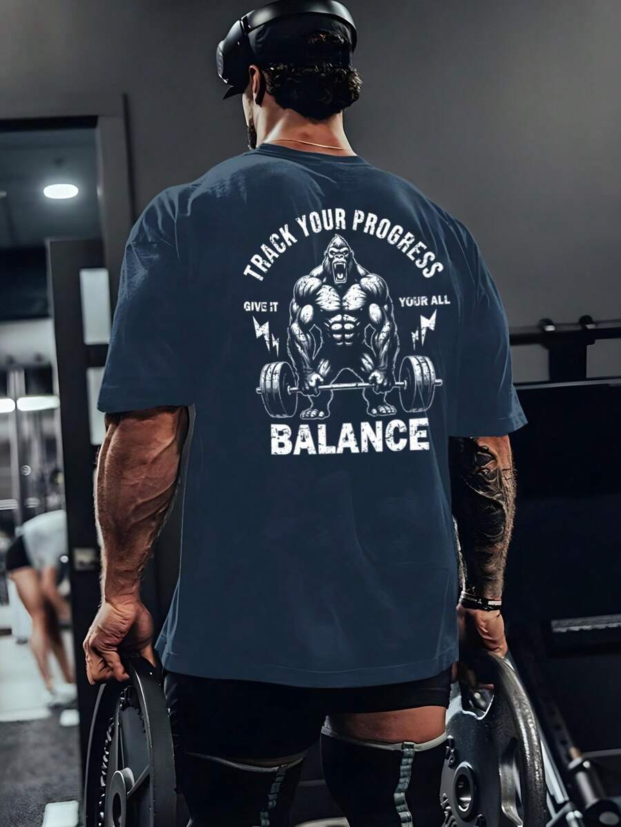 GymBeat Áo thể thao tay ngắn giản dị, thiết kế tối giản để mặc hàng ngày - Màu xanh hải quân - Xem 1