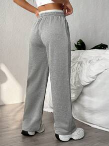 SHEIN Sport Studio Women Drawstring Waist Yoga Casual Sport Pants