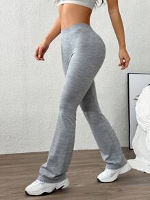 Easithlete 女士休闲简约时尚运动长裤，适合日常穿着 - 淺灰色 - 查看 4