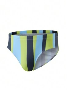 Manfinity Swimmode Men's Simple Fashionable Casual Swim Trunks, For Daily Wear Briefs