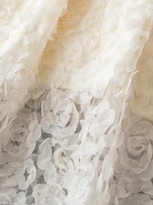 Chiquease Elegant Floral Slip Dress - Apricot - View 5