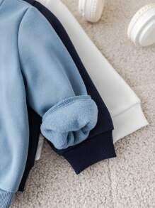 SHEIN Leap Crew 6 Pieces Set: Baby Boys Letter Print Hoodie Sweatshirt And Drawstring Pants - Multicolor - View 4