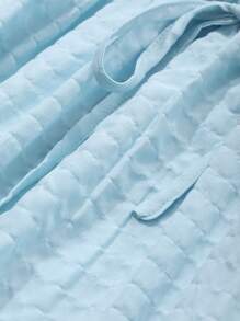 DAZY Sweet Puff Sleeve Ruffle Trim Loose Nightgown Pajama - Baby Blue - View 7