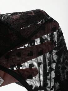 DAZY 可调节透明网眼镂空性感连体衣，适合女性外出穿着