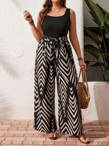 SHEIN LUNE Mono informal minimalista de talla grande, elegante para uso diario