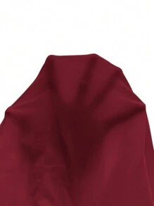 SHEIN EZwear Camiseta ajustada de manga corta con pliegues de unicolor informal