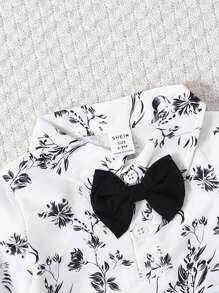 Souflis Souflis 3 件套男婴绅士风西装外套、背心和长袖衬衫套装，秋冬 - 黑色 - 查看 5