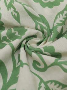 Breezaya Plus Size Women Floral Print Tie Front Shirt & Wide Leg Pants Two-Piece Set, Summer, Boho