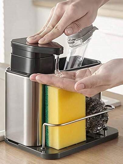 1 Giá để đồ bằng thép không gỉ cao 19cm, Giá để đồ nhà bếp, Giá để đồ phòng tắm, Thích hợp cho nhà bếp, bồn rửa, phòng tắm, nhà vệ sinh, đồ trang trí nhà cửa