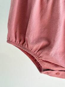 Cozy Pixies Baby Girl Floral Print Ruffle Trim Sleeveless Bodysuit - Pink - View 4