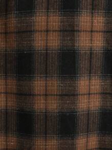 Manfinity Homme Men's Spring Casual Plaid Long Sleeve Shirt, For Fall