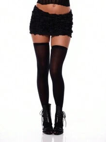 MUSERA Floral Applique Low Rise Mini Skirt Boho Summer Cute Party - Black - View 2