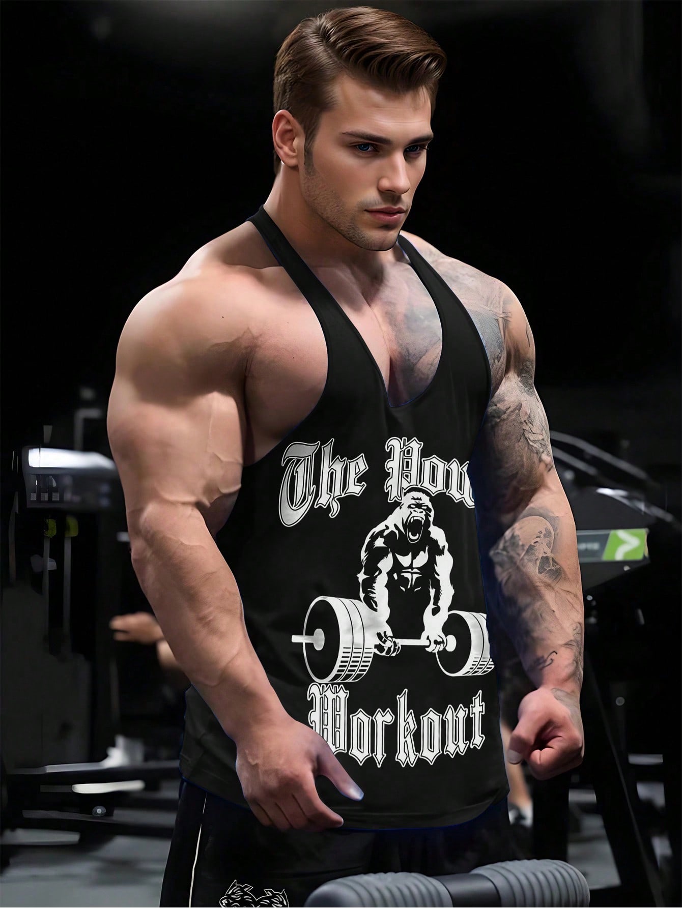 Manfinity Sport PWRUP ملابس علوية رياضي بلا أكمام...