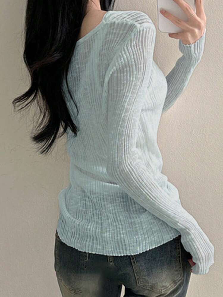 Women's Sheer Knitted Camisole Sweater, Feminine Layering Piece Fall