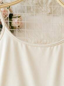 Chiquease Elegant Floral Slip Dress - Apricot - View 4