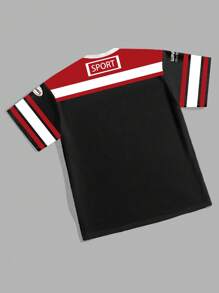 Manfinity EMRG Graficzny, obszerny, sportowy T-shirt z dekoltem w serek i siateczką z nadrukiem na całej powierzchni dla mężczyzn