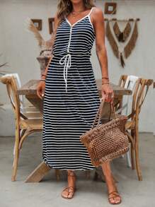 Breezaya 女士中长款简约时尚休闲日常连衣裙