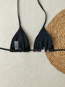 Swim Vcay Springbreak Floral Print Sexy Vacation Bikini Top For Women For Summer