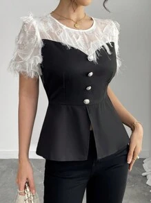 Chiquease Women's Casual Simple Fashion Blouse, Everyday Wear