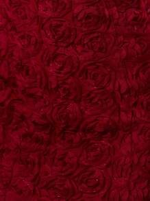 MUSERA Floral Applique Bandeau Mini Dress 90's Flower Occasion Sexy Winter Evening Spring Summer Vacation - Red - View 6