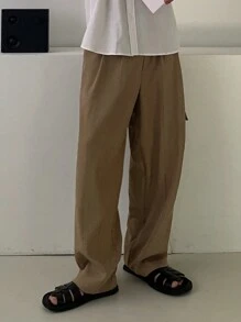 DAZY Plain-Colored Khaki Men's Suit Pants, Suitable For Commuting, Spring/Summer