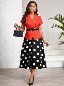 SHEIN LUNE Women's Elegant Casual Resort Printed Suit Set - Multicolor - View 4