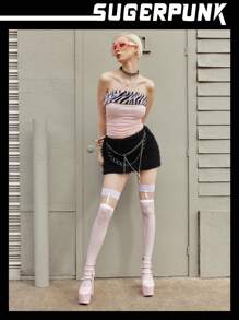 Sugerpunk High Platform Strap Roman Pumps For Ladies, Chunky Heel Stage Shoes Spring Shoes Spring Break Easter Prom Heels - Pink - View 3