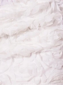 MUSERA Floral Applique Low Rise Mini Skirt Boho Summer Cute Party - White - View 6