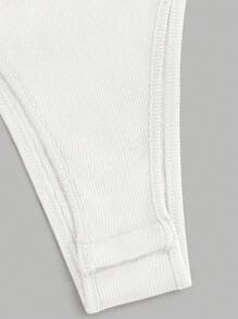 Sweetra 2件套露肩长袖紧身衣和PU皮革休闲裤 - 彩色 - 查看 6