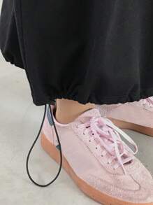 FRIFUL Women's Casual Drawstring Shoulder Decorative Hem Comfortable Versatile Sleeveless Midi Dress, Street Style Sundress