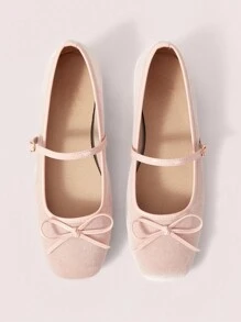 CUCCOO DOLLMOD Women's Red Plaid Square Toe Mary Jane Flat Shoes, Campus Style Cute Low Heel Spring Shoes Spring Break Easter - Pink - View 2