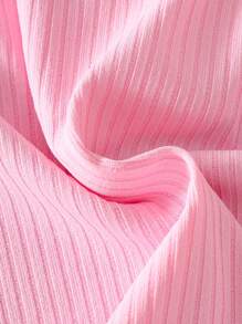 Set de 2 piezas de ropa de verano para bebé/niña pequeña con blusa de manga corta y shorts lindos - Rosa - Ver 6