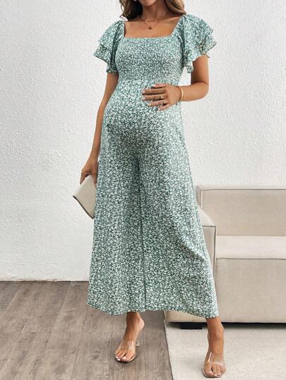 SHEIN 孕妇休闲连体裤，简约时尚，适合日常穿着