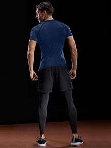 Manfinity Sport Corelite Áo thun thể thao nam cổ tròn tay ngắn raglan - Nhiều màu - Xem 5